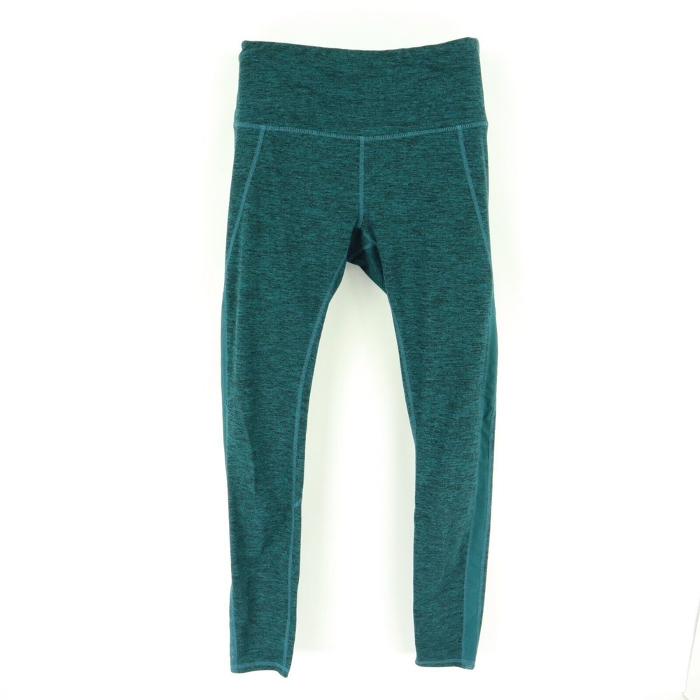 Gaiam Activewear Leggings Womens Size M Green Heathered Polyester Blend Stretch